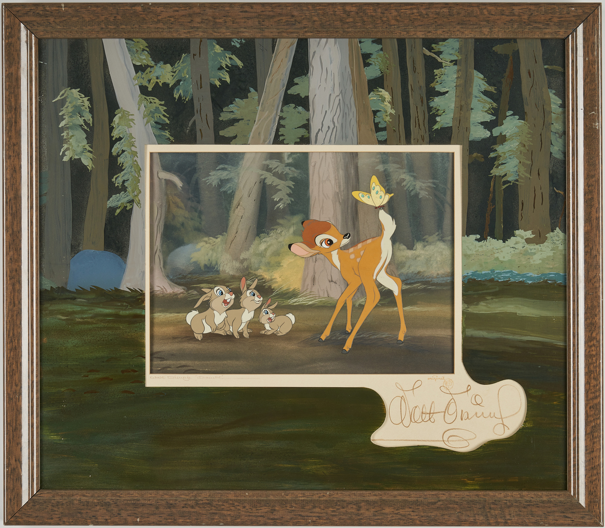 Lot 559: Walt Disney signed Bambi animation cel, 1942