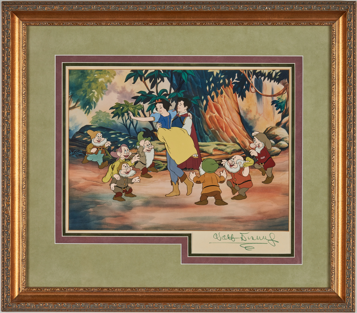 Lot 560: Walt Disney signed Snow White Animation Cel