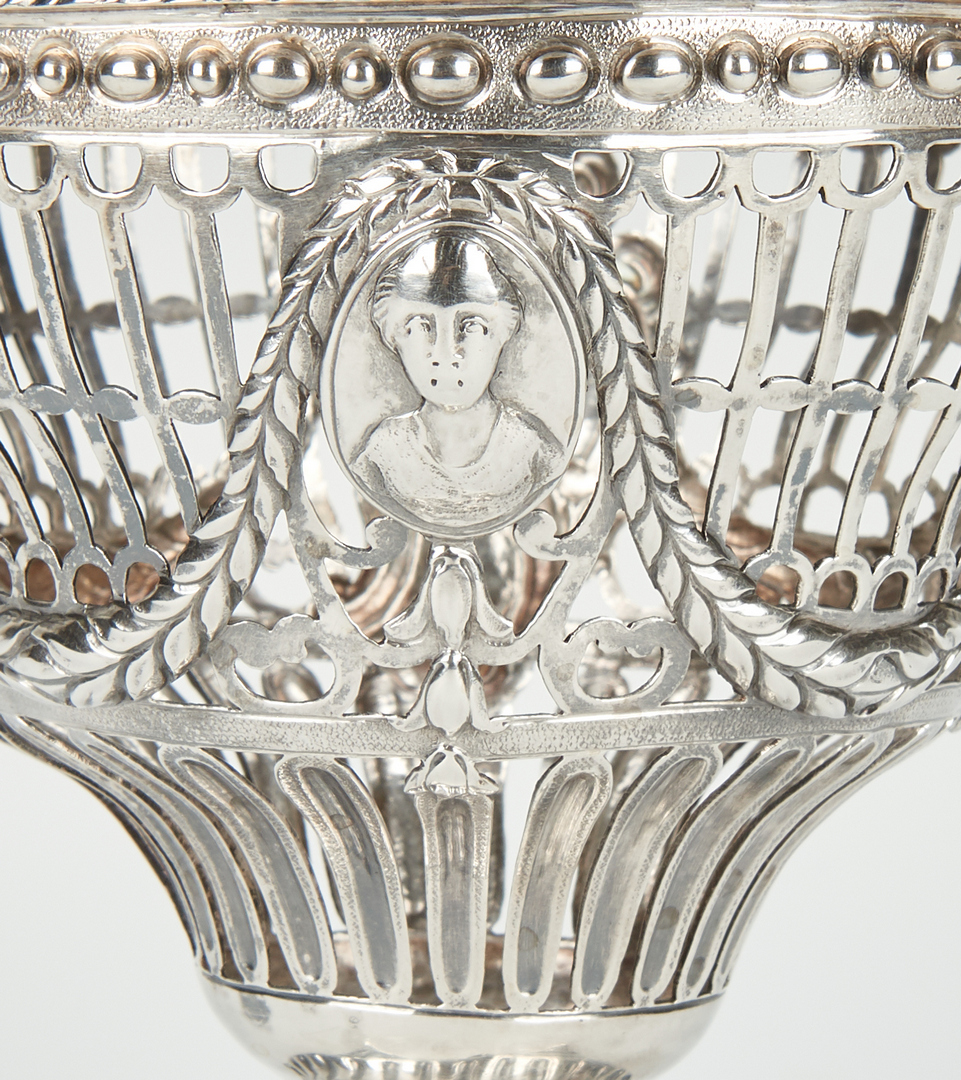 Lot 56: 18th Cent. English Sterling Silver Pierced Basket