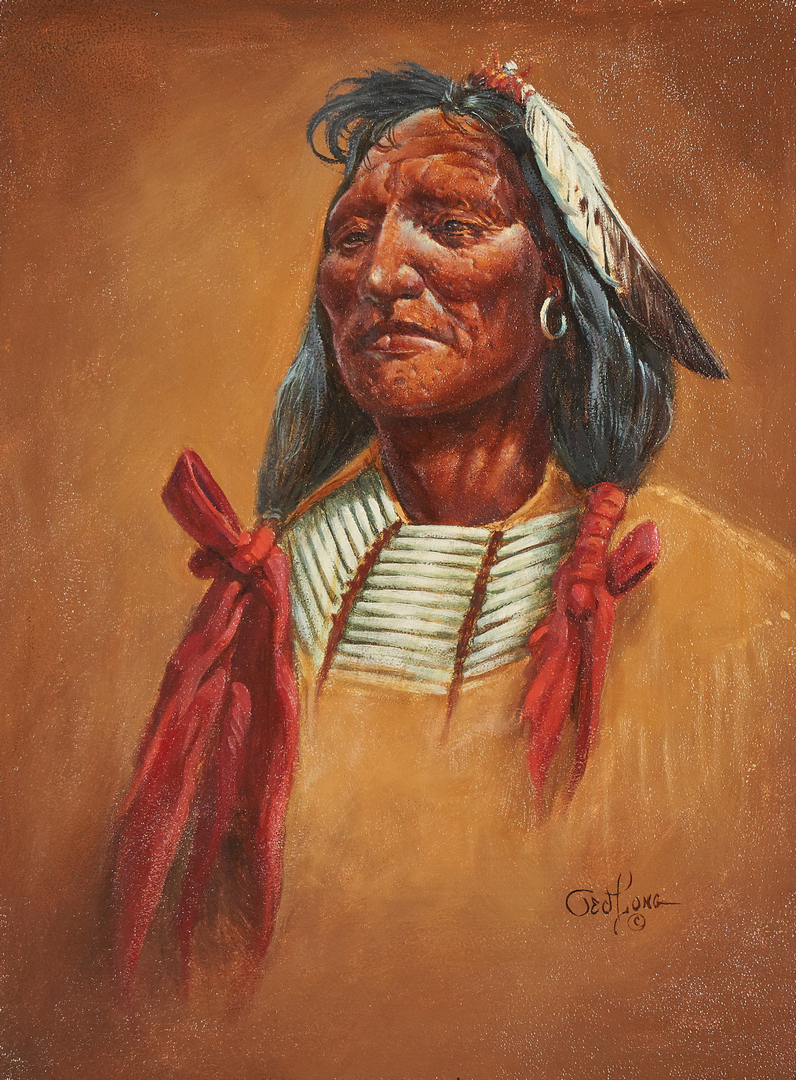 Lot 575: Ted Long O/B Native American "Lone Dog"