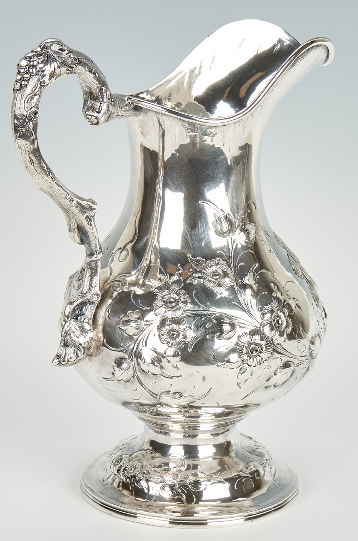 Lot 57: Kitts Kentucky Coin Silver Footed Pitcher