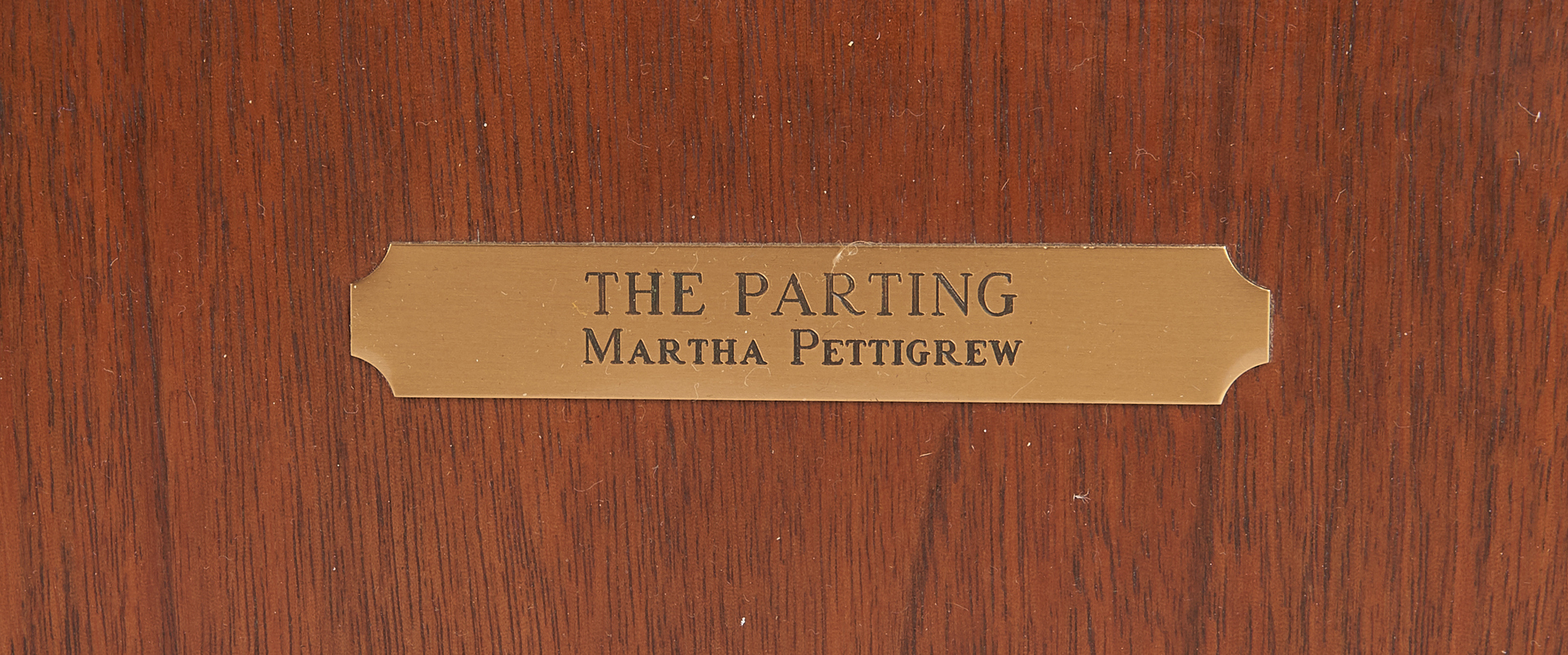 Lot 581: Martha Pettigrew Bronze " The Parting"