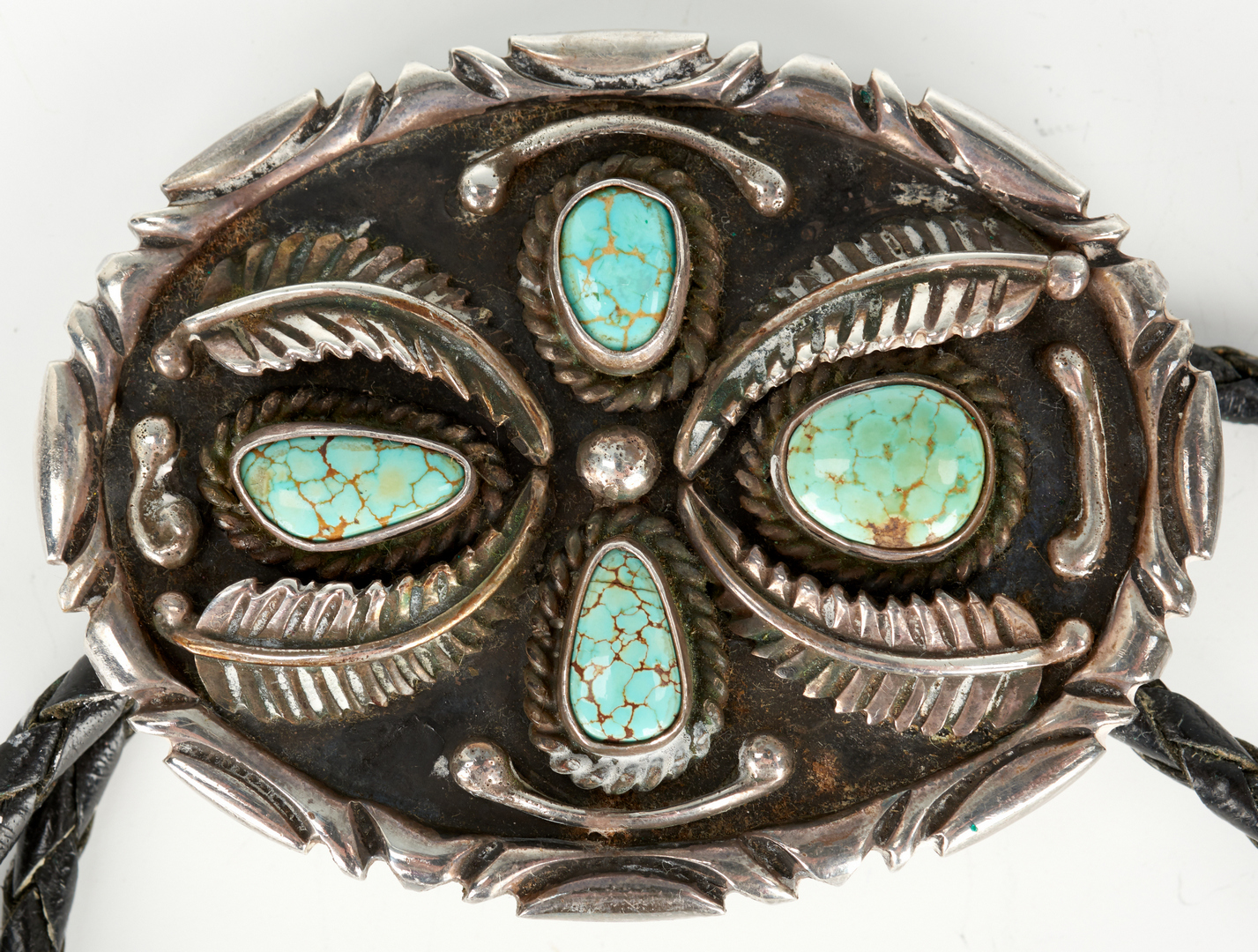 Lot 586: 3 Navajo Turquoise Jewelry Pcs., Paul Chee