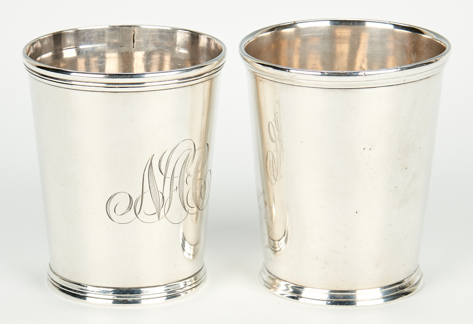 Lot 59: 4 Kentucky Akin Retailed Coin Silver Julep Cups