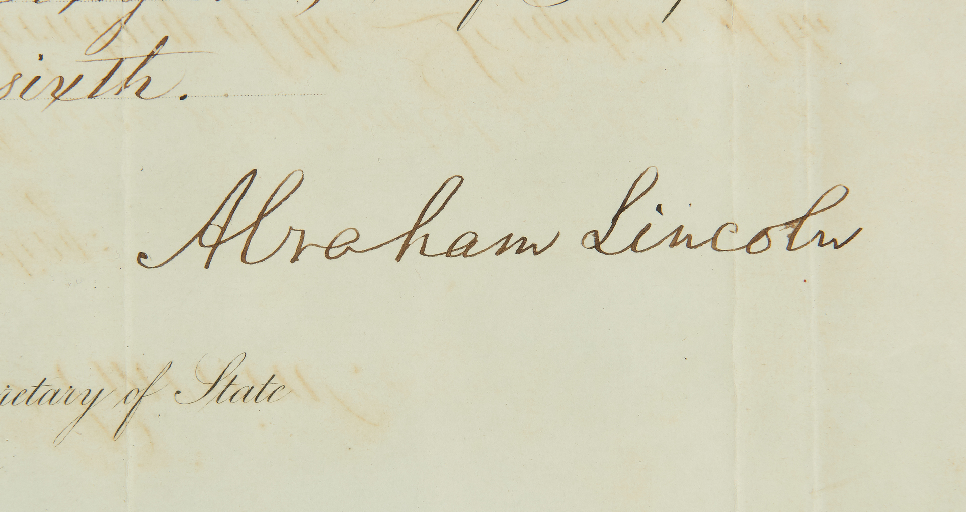 Lot 606: Abraham Lincoln signed 1861 Appointment, Green Clay of KY