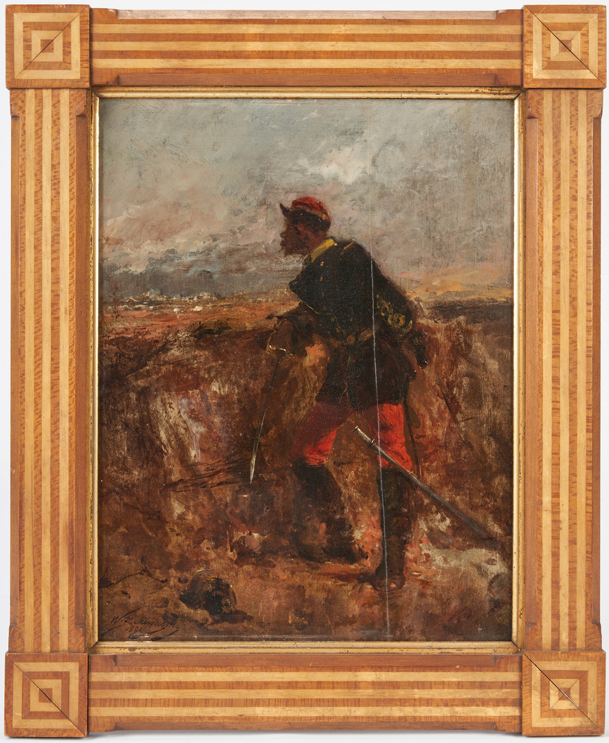 Lot 625: W.C. Beauquesne O/B, Soldier Painting