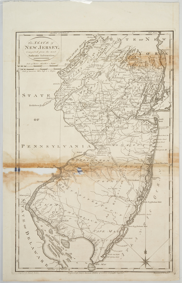 Lot 630: 5 American Maps c. 1795: Carey, Lewis