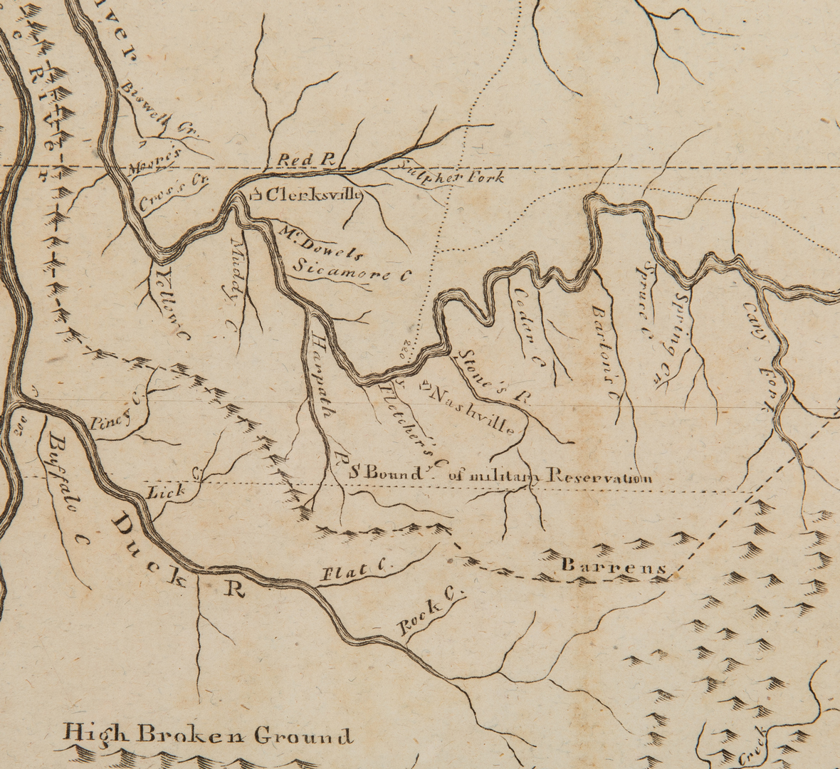 Lot 631: Tennassee E. Low / Payne Map 1810
