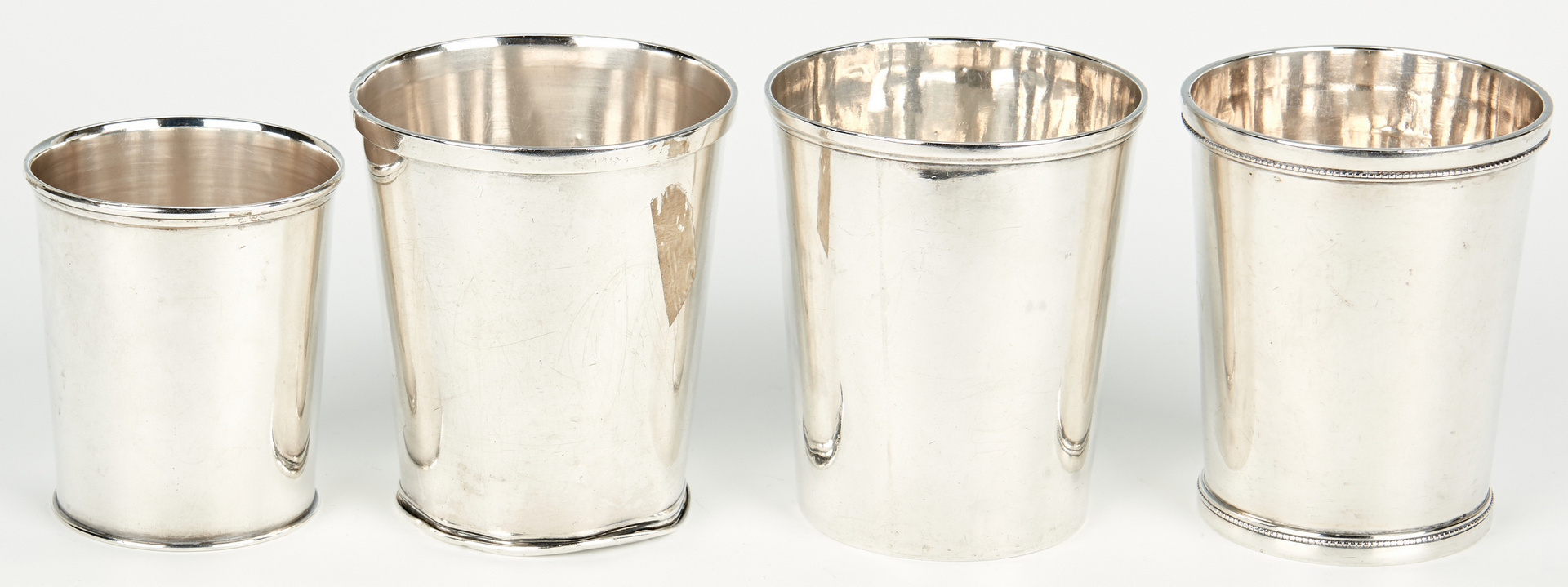 Lot 63: 4 Coin Silver Julep Cups, incl. KY