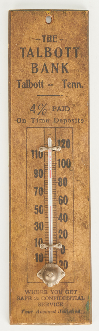 Lot 647: Oak Ridge Atomic Bomb Topper & Bank Thermometer