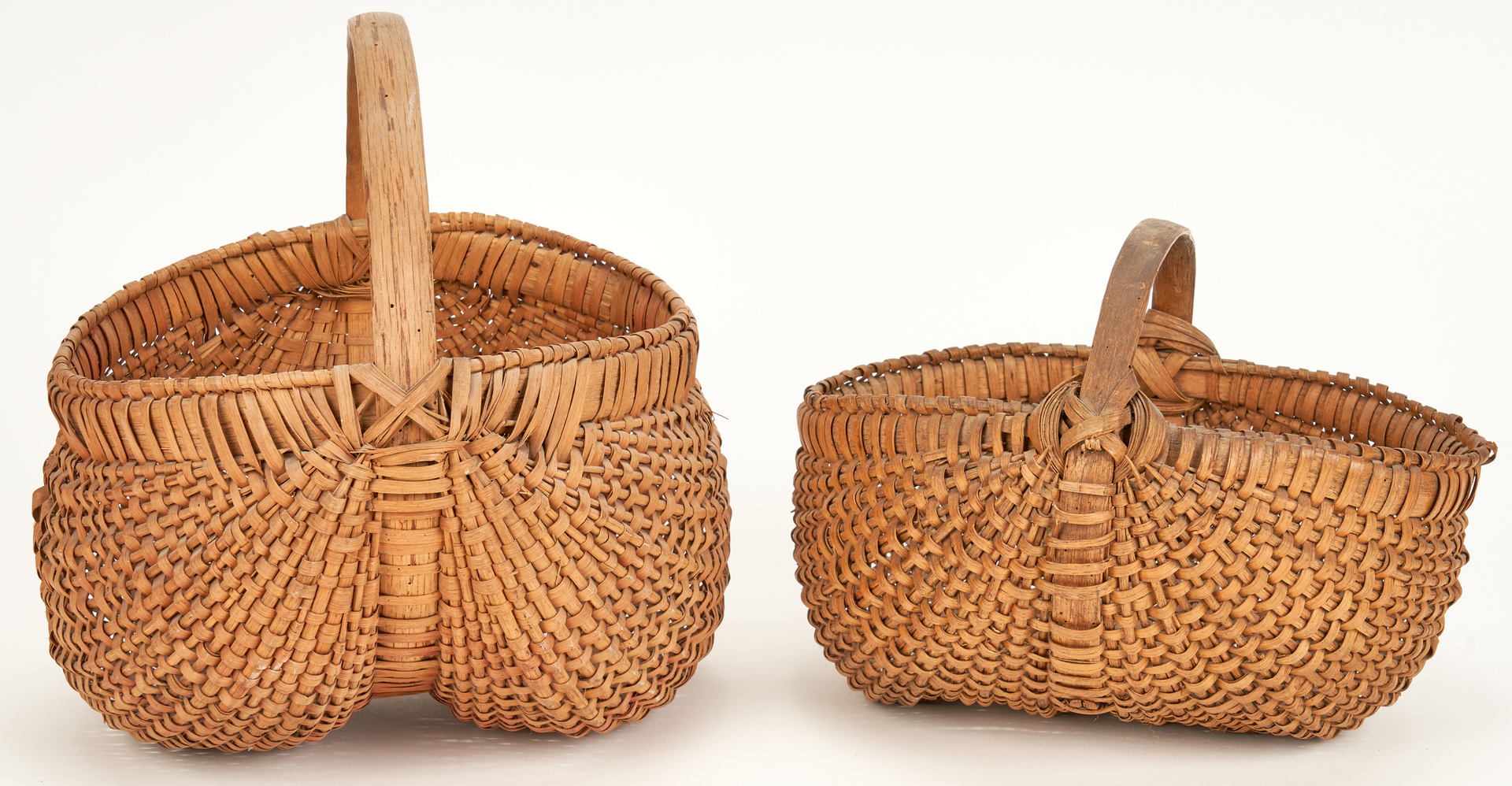 Lot 654: 6 Tennessee & Southern Oak Baskets, Late 19th/Early 20th Century