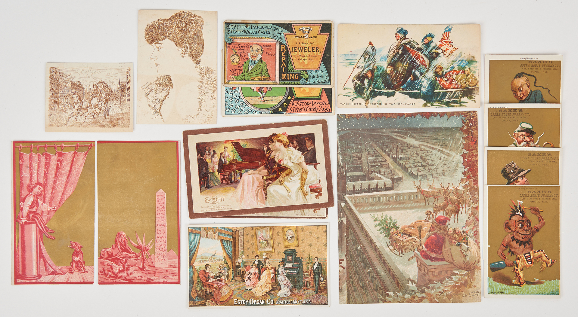 Lot 666: Large Collection Music and Sewing Trade Cards/Calendars