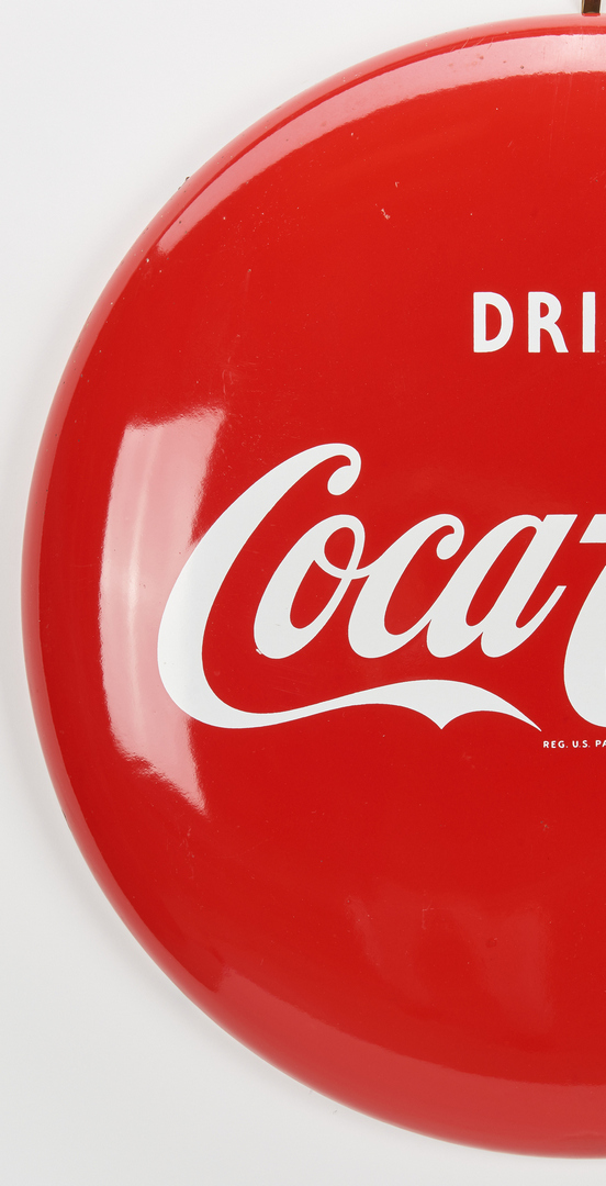 Lot 667: 2 Coca-Cola Button Advertising Signs