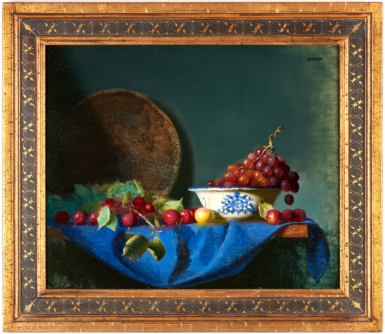 Lot 685: Ernest Baber, O/B Still Life with Grapes