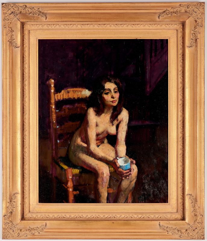 Lot 686: Daniel Green, O/B Nude With Blue Cup