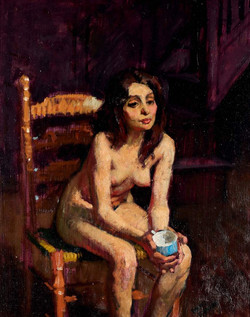 Lot 686: Daniel Green, O/B Nude With Blue Cup