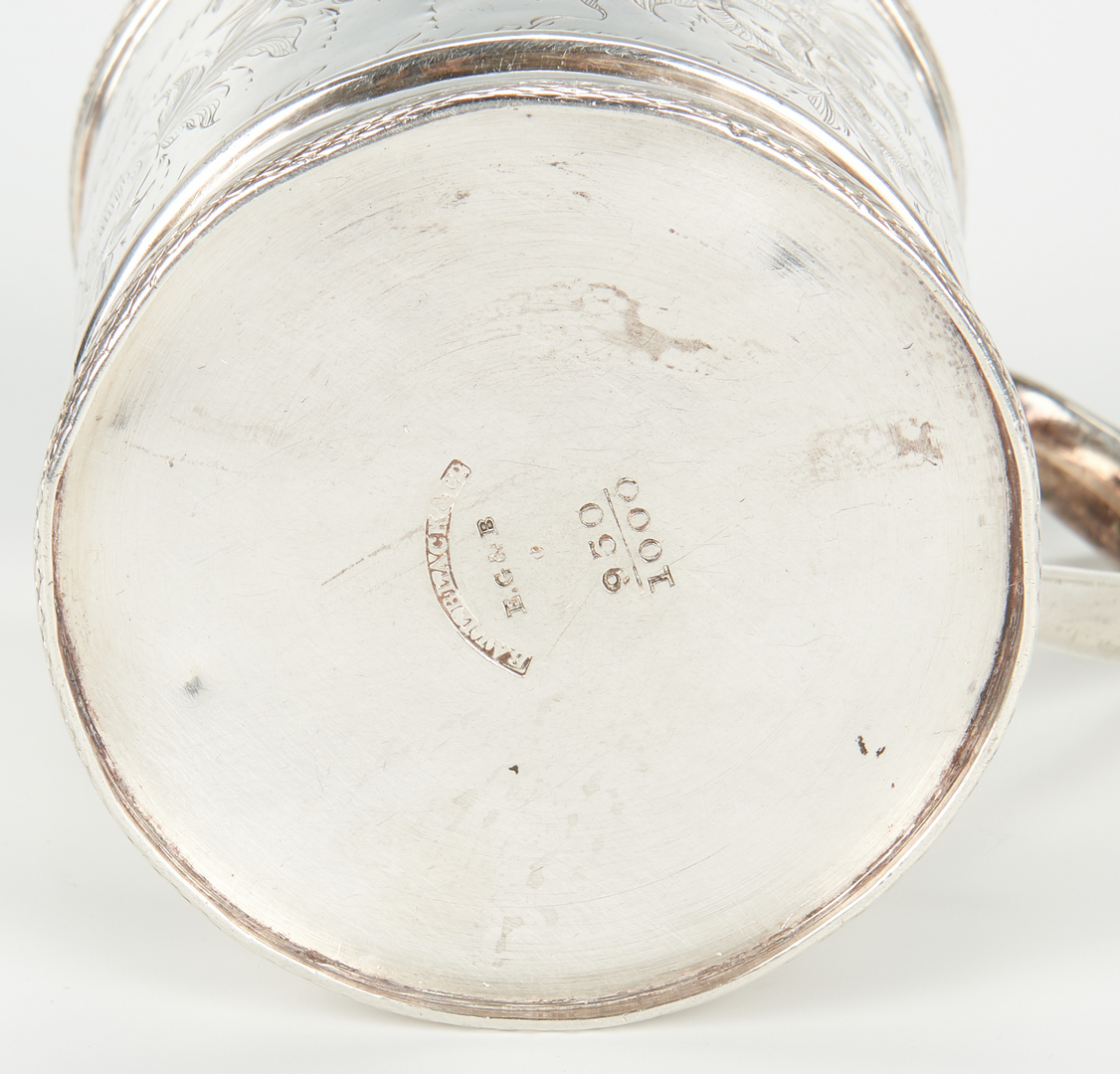Lot 68: 2 Coin Silver Cups, incl. Hudson & Dolfinger