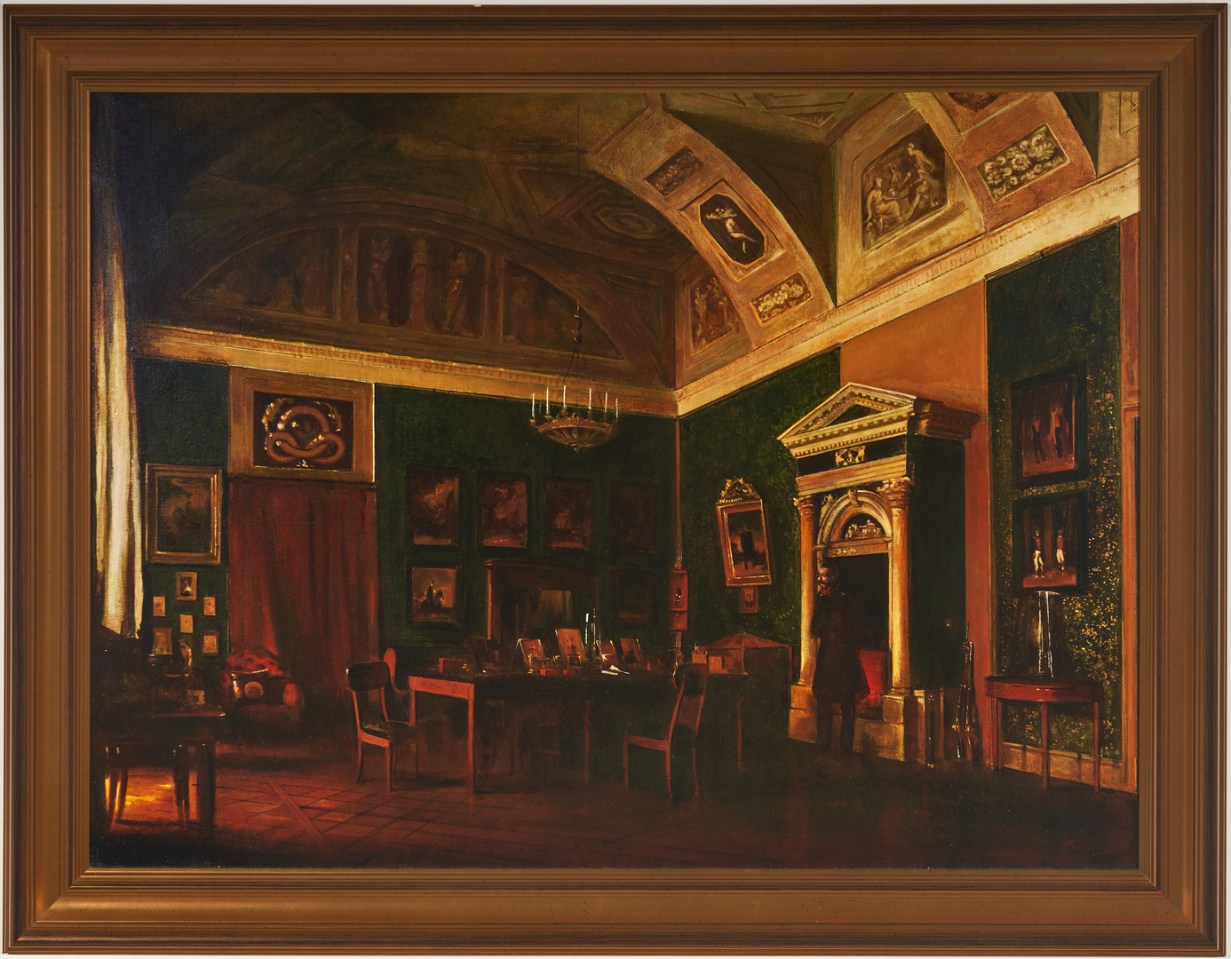 Lot 692: Attr. Vladimir Chudnov O/C, St. Michael's Palace Interior Scene