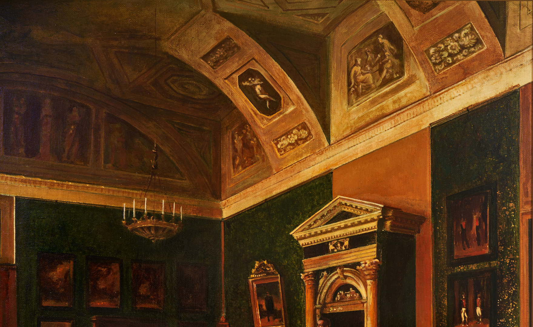 Lot 692: Attr. Vladimir Chudnov O/C, St. Michael's Palace Interior Scene