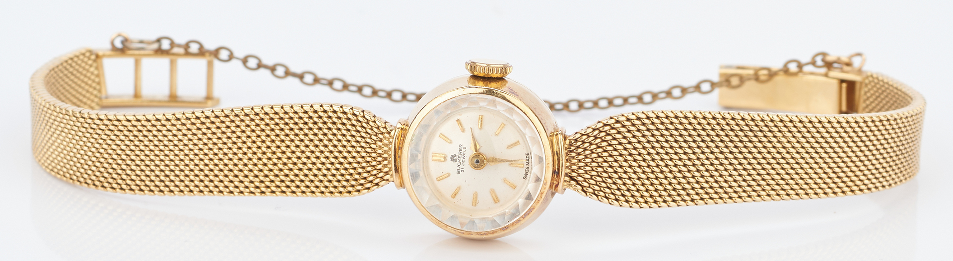 Lot 717: Ladies 18K Bucherer 21 Jewel Wrist Watch