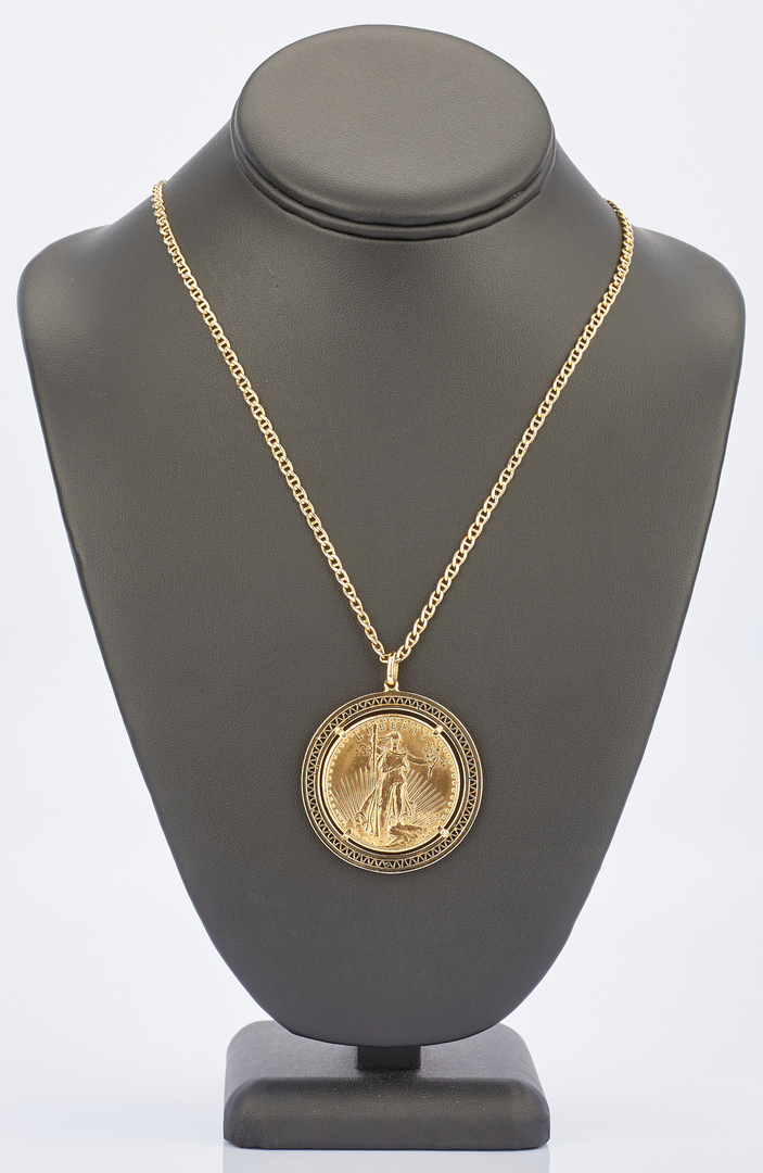 Lot 730: 1925 $20 Saint-Gaudens Gold Coin, Mounted