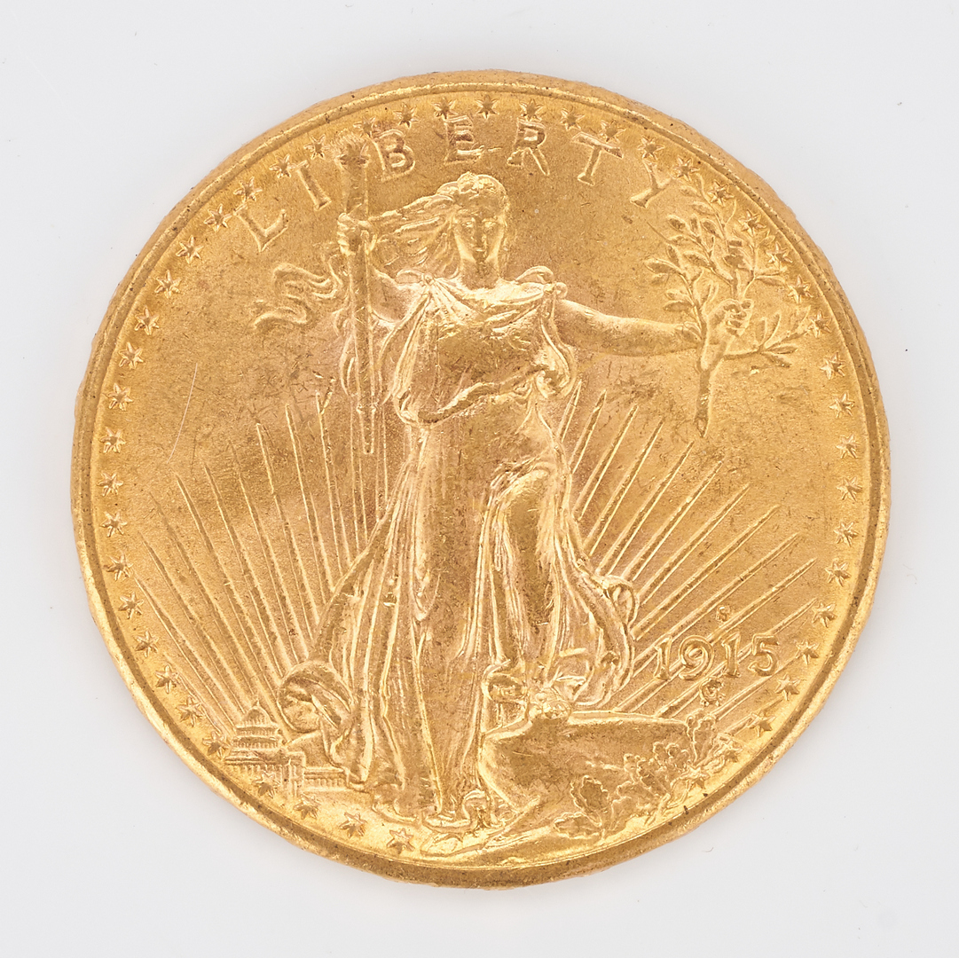 Lot 733: 1915 $20 Saint-Gaudens Gold Coin