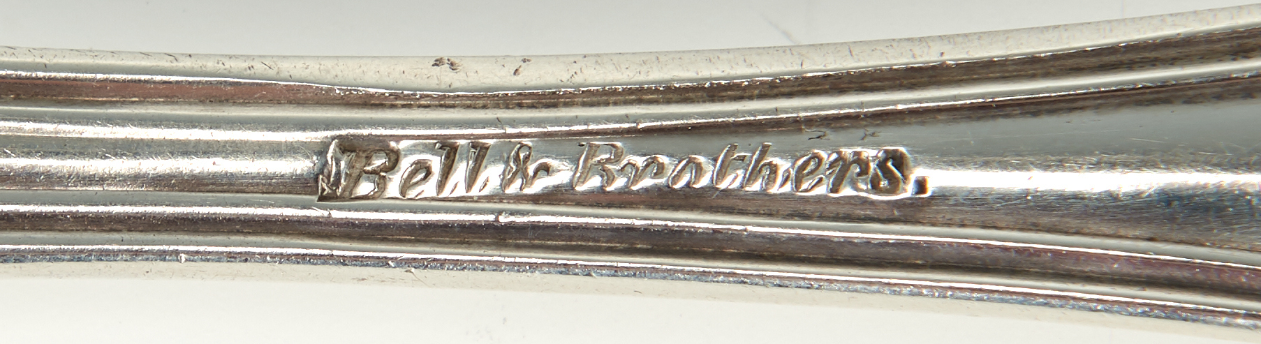 Lot 75: Two Coin Silver Forks, Bell & Bros. TX