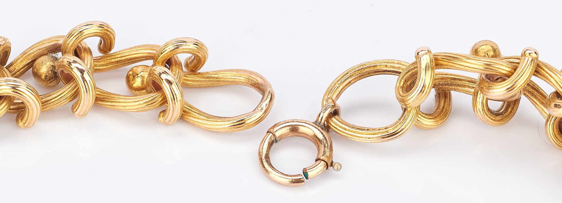 Lot 765: 14K Yellow Gold Link Necklace