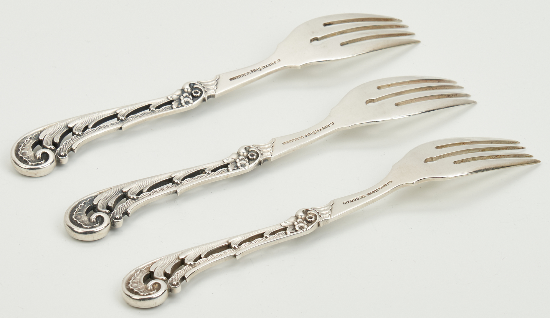 Lot 787: Carl Frey & Sohne Silver Fish Forks and Knives
