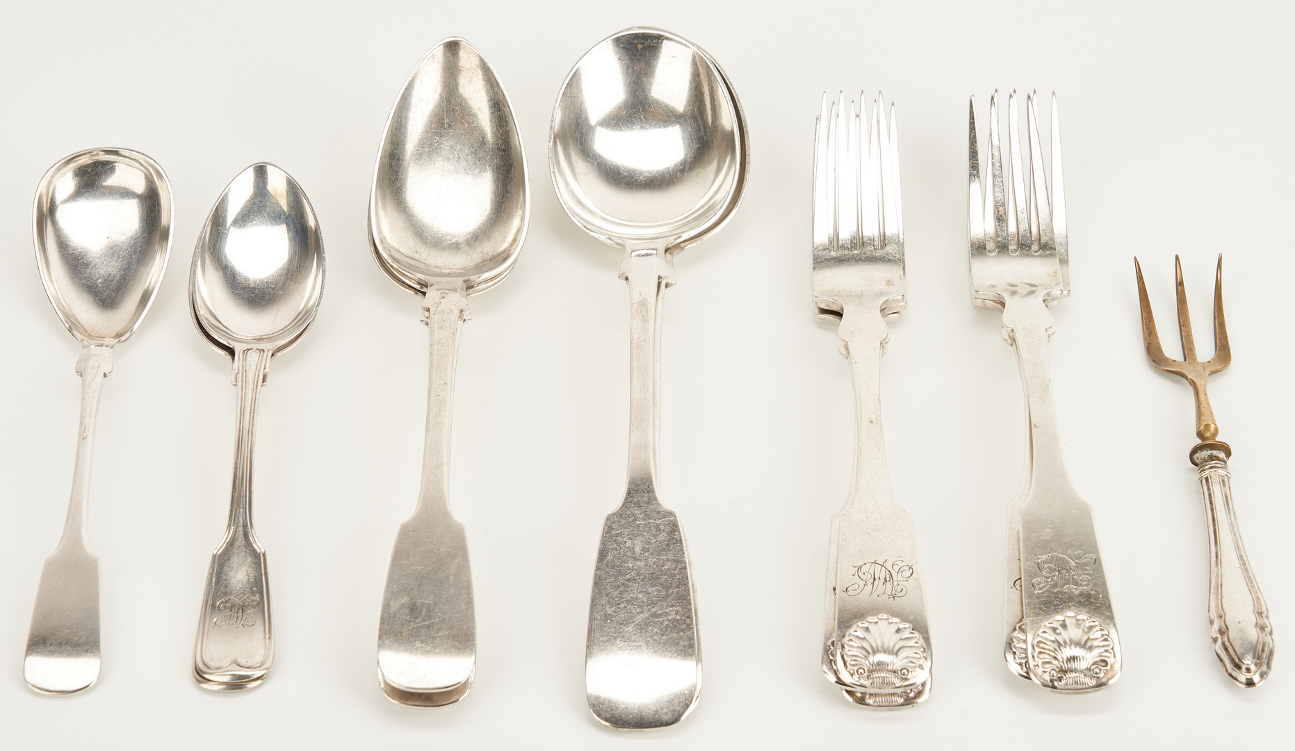 Lot 788: 15 Continental Silver Forks and Spoons