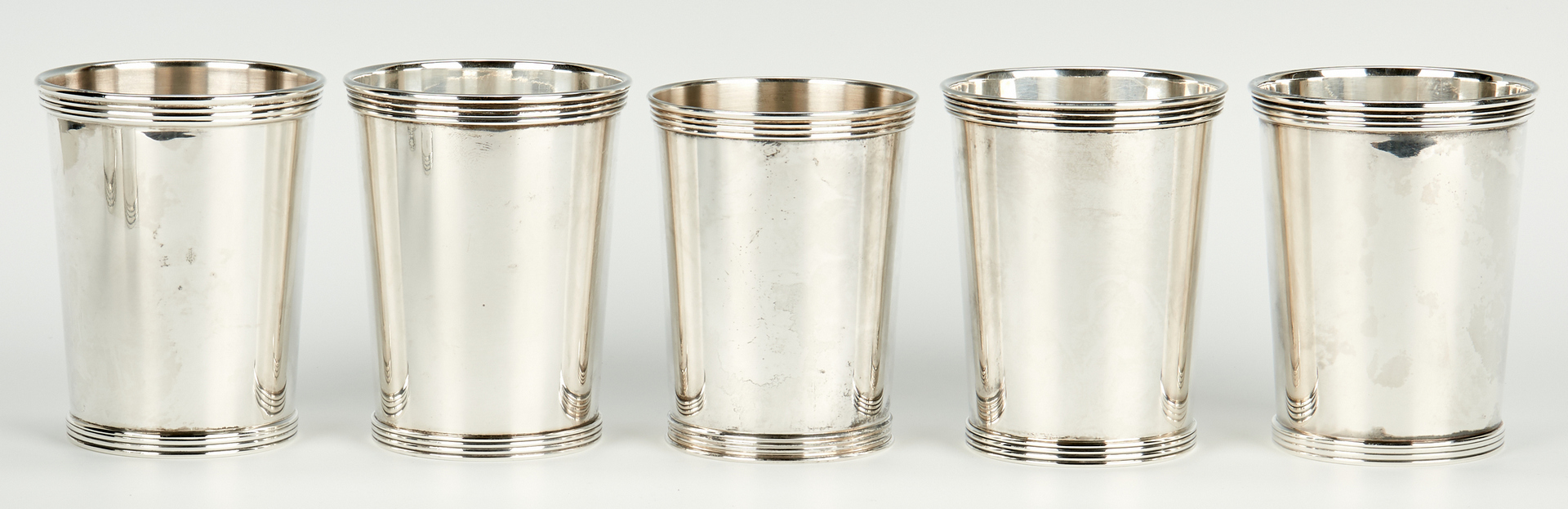 Lot 796: 9 International Silver Mint Julep Cups
