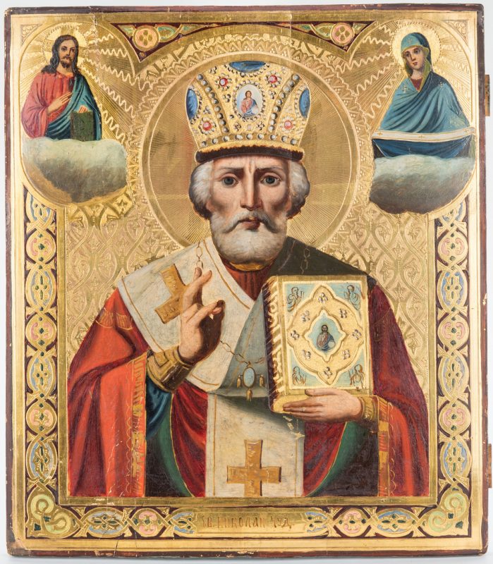 Lot 79: Russian Icon of St. Nicholas