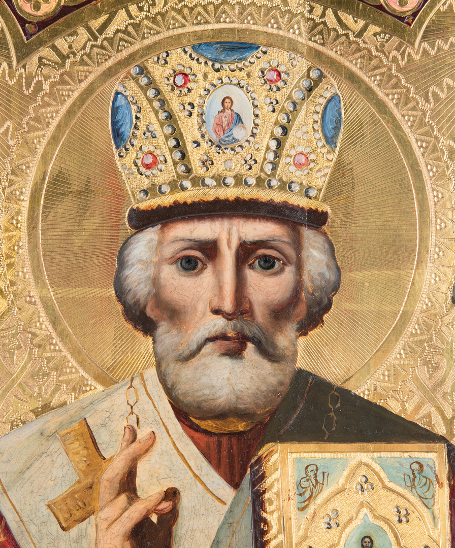 Lot 79: Russian Icon of St. Nicholas