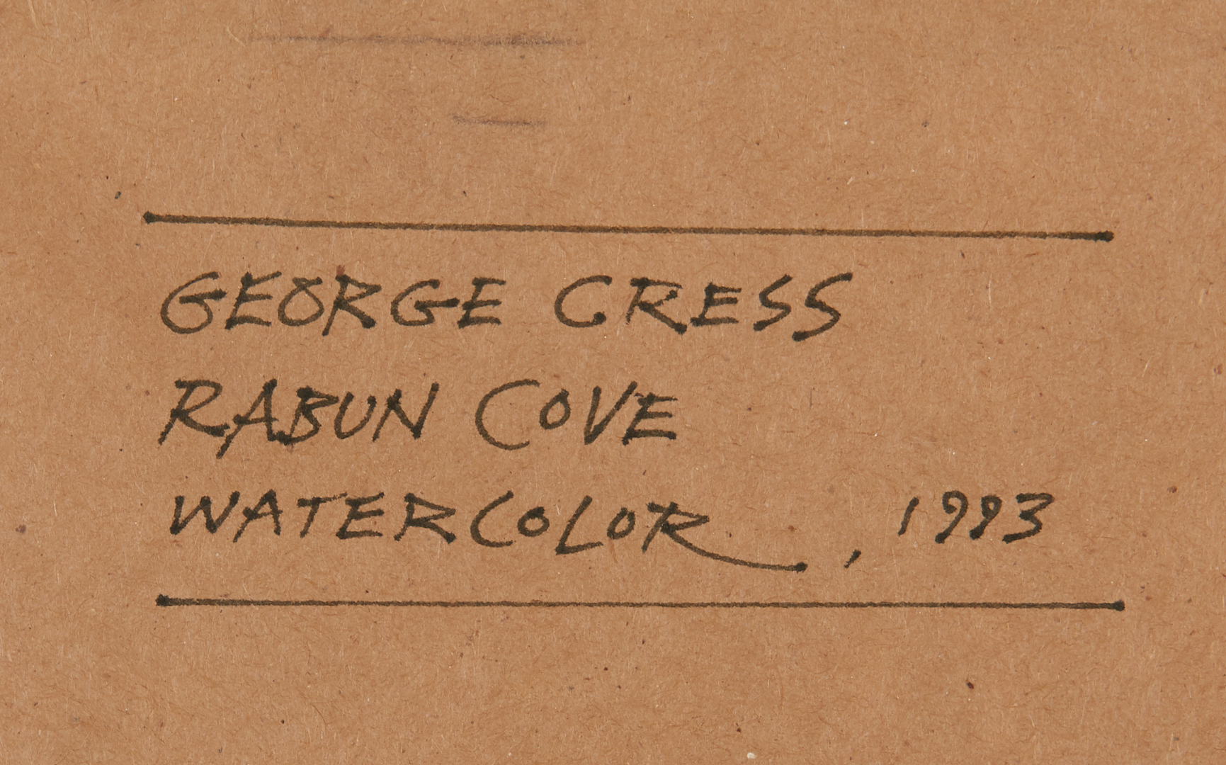 Lot 808: George Cress Watercolor, Rabun Cove, GA