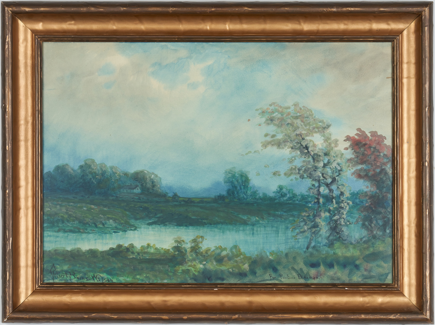 Lot 810: Robert Burns Wilson KY Landscape Watercolor