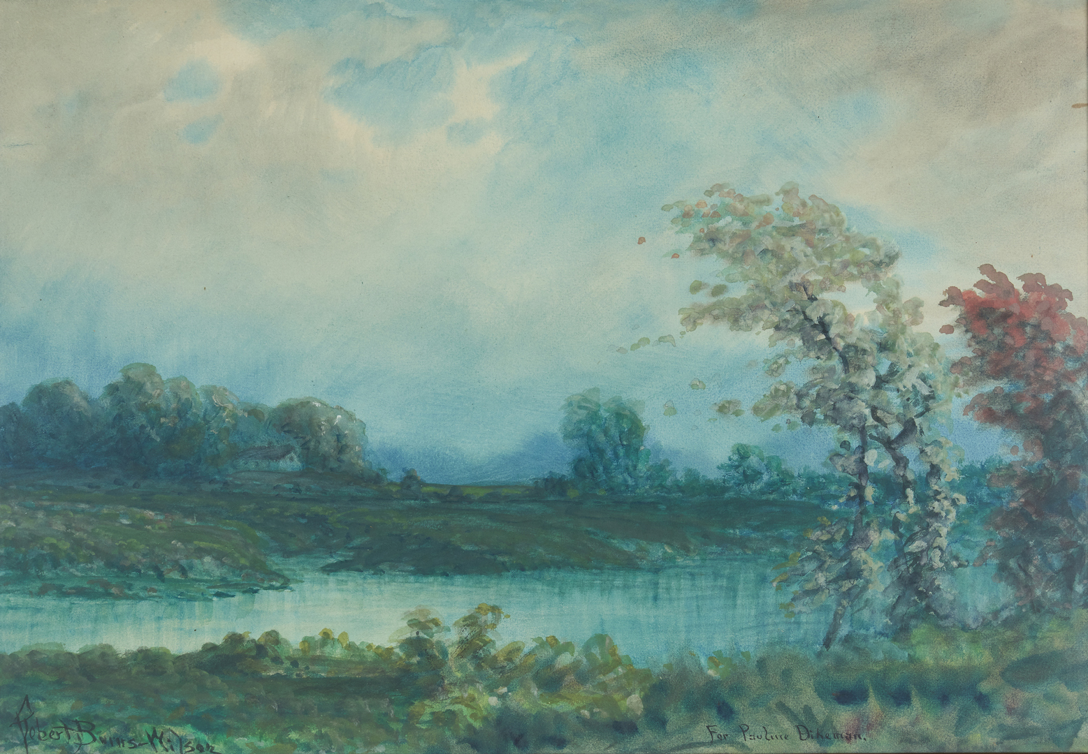 Lot 810: Robert Burns Wilson KY Landscape Watercolor