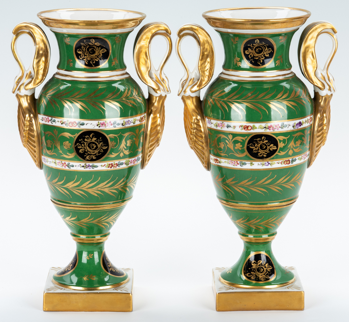 Lot 843: Pair of French Porcelain Urns