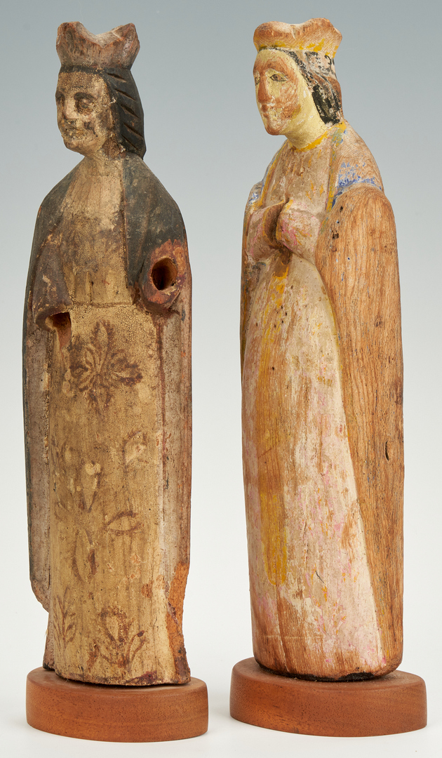 Lot 85: 5 Carved Wood Santos figures