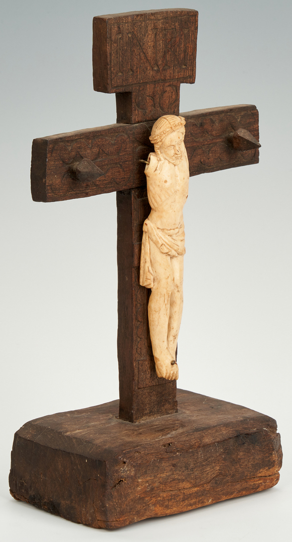 Lot 86: Continental Carved Christ and Cross