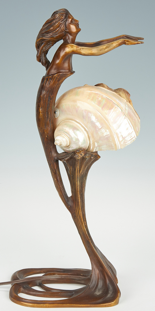 Lot 870: Gustav Gurschner, Bronze Lamp