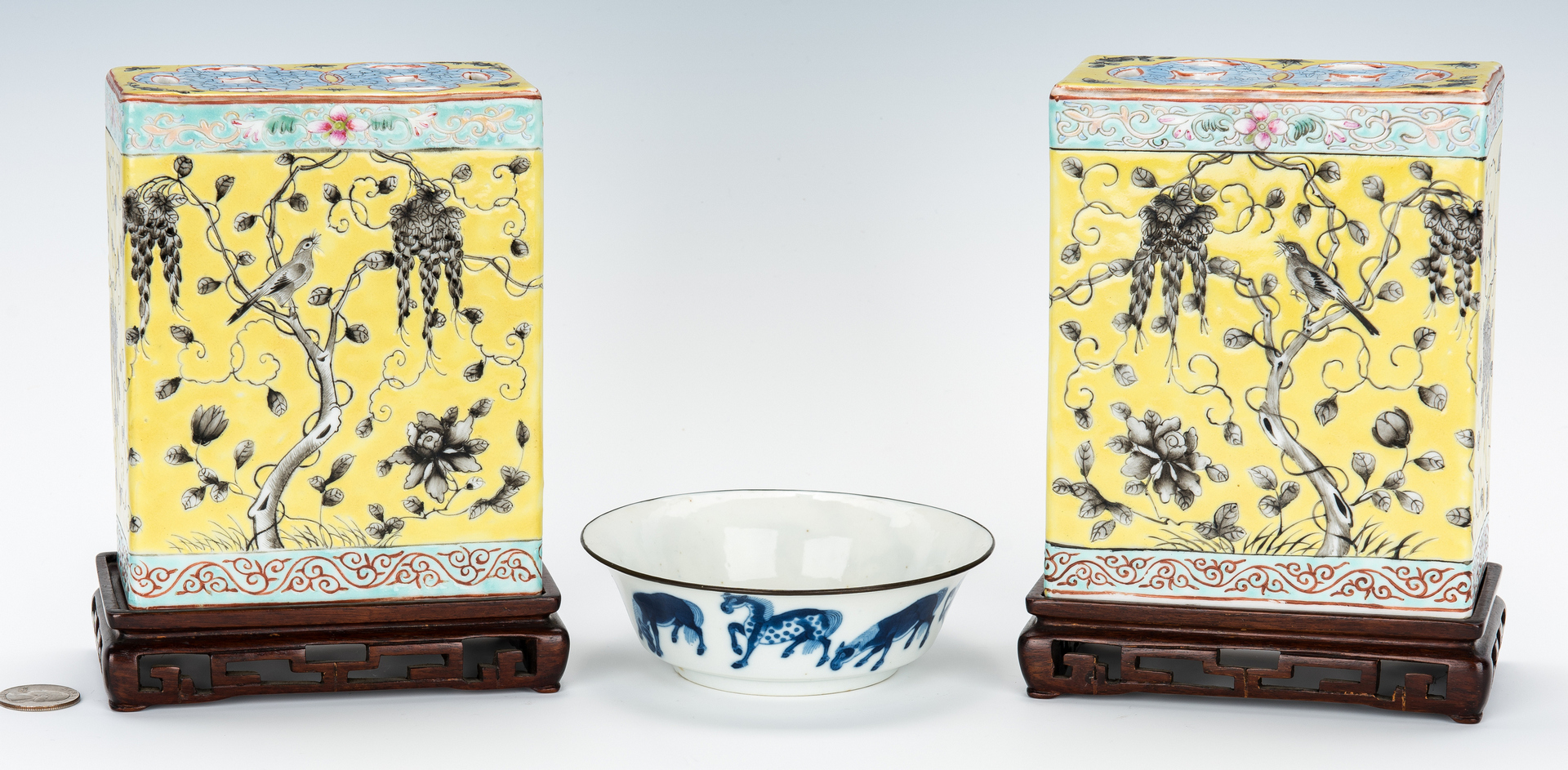 Lot 8: Chinese Porcelain Pillows and Bowl