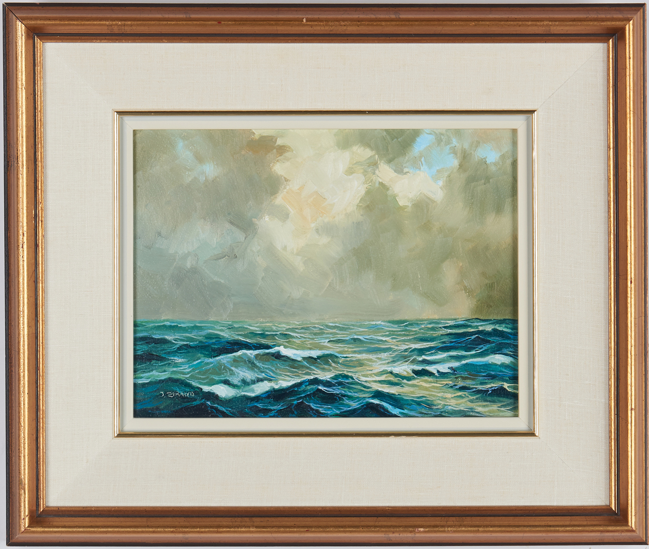 Lot 911: 2 20th Cent. Maritime Paintings, incl. H.H. Ahl, J. Zarand