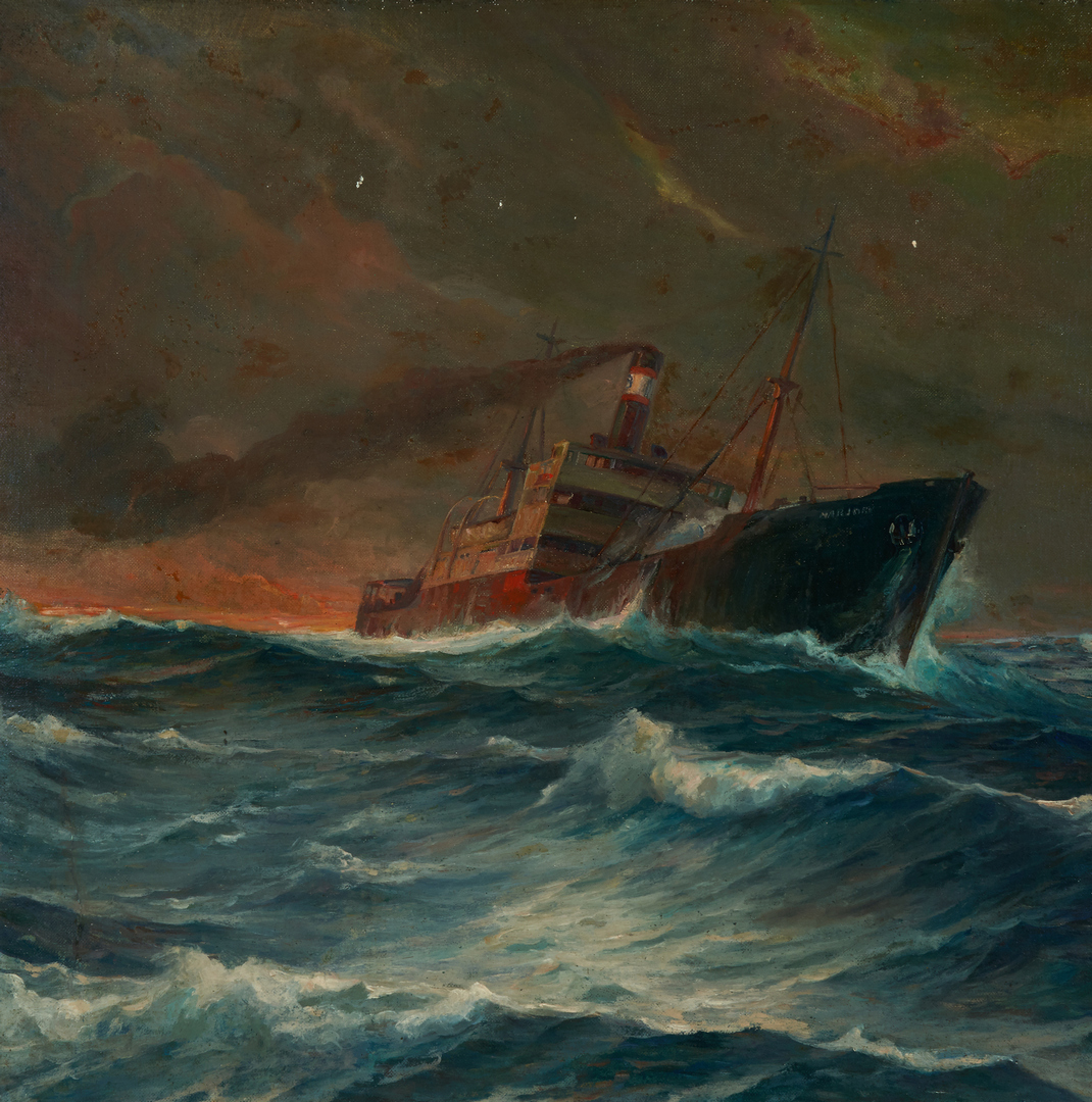 Lot 913: 2 O/C Maritime Paintings, incl. Alfred F. Gerstmayr