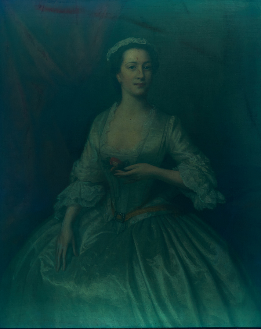 Lot 91: Attrib. Joseph Highmore, Oil Portrait of Mrs. E. Holmes