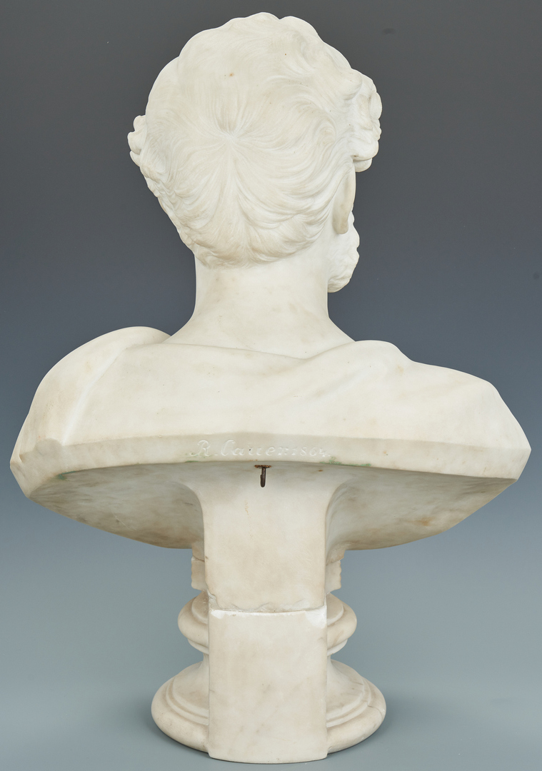 Lot 92: Robert Cauer Marble Bust of a Man