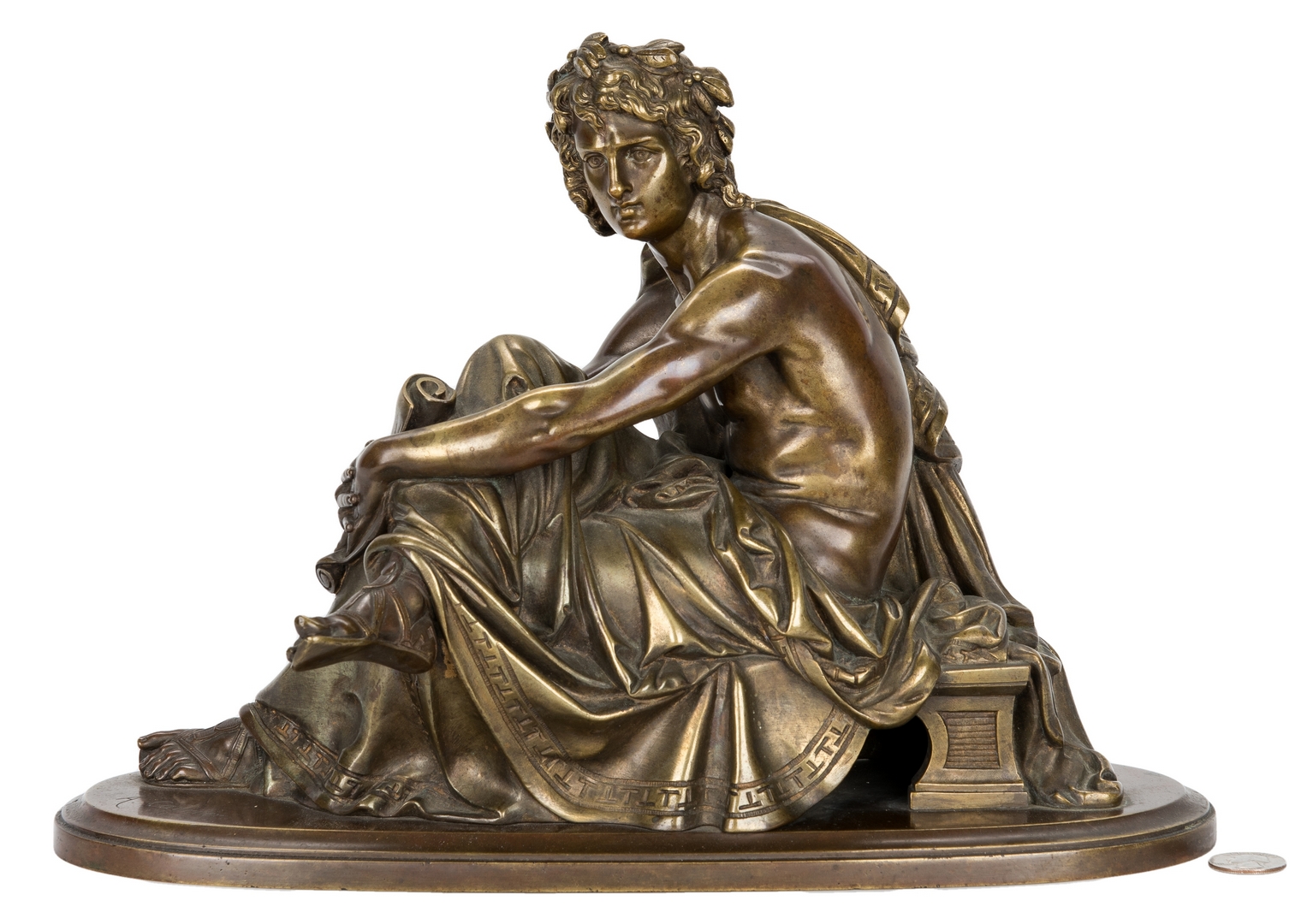 Lot 93: A. Carrier French Bronze of Male Figure