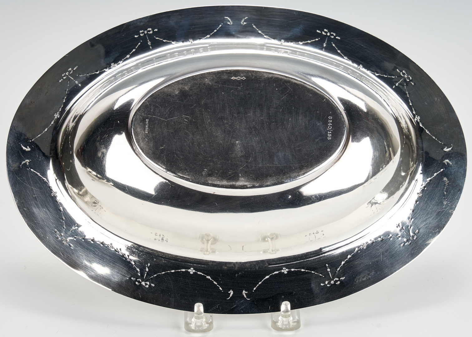 Lot 942: 4 Sterling Silver Bowls/Trays, incl. Wallace, Dominick & Haff, International