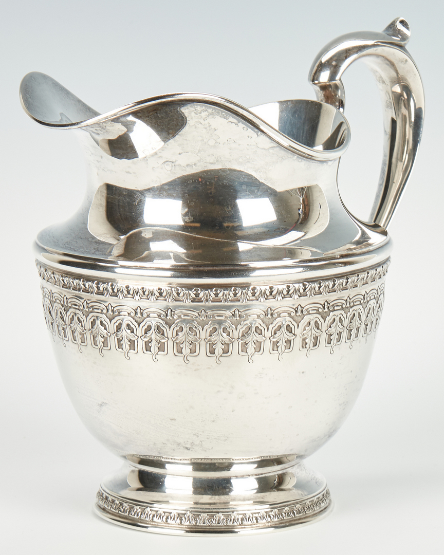Lot 945: 2 Sterling Silver items, incl. Durgin Pitcher & Gorham Tazza