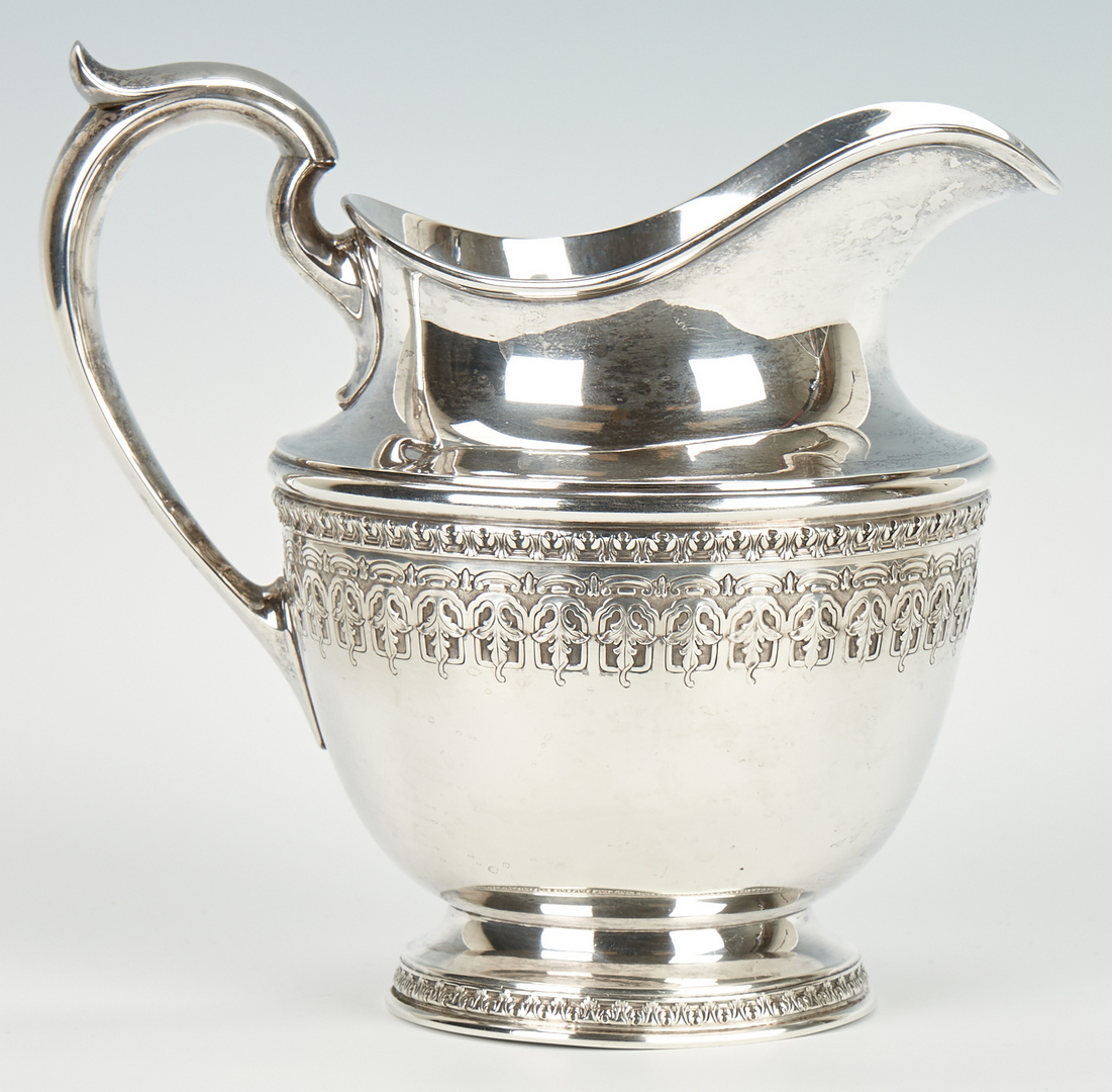 Lot 945: 2 Sterling Silver items, incl. Durgin Pitcher & Gorham Tazza