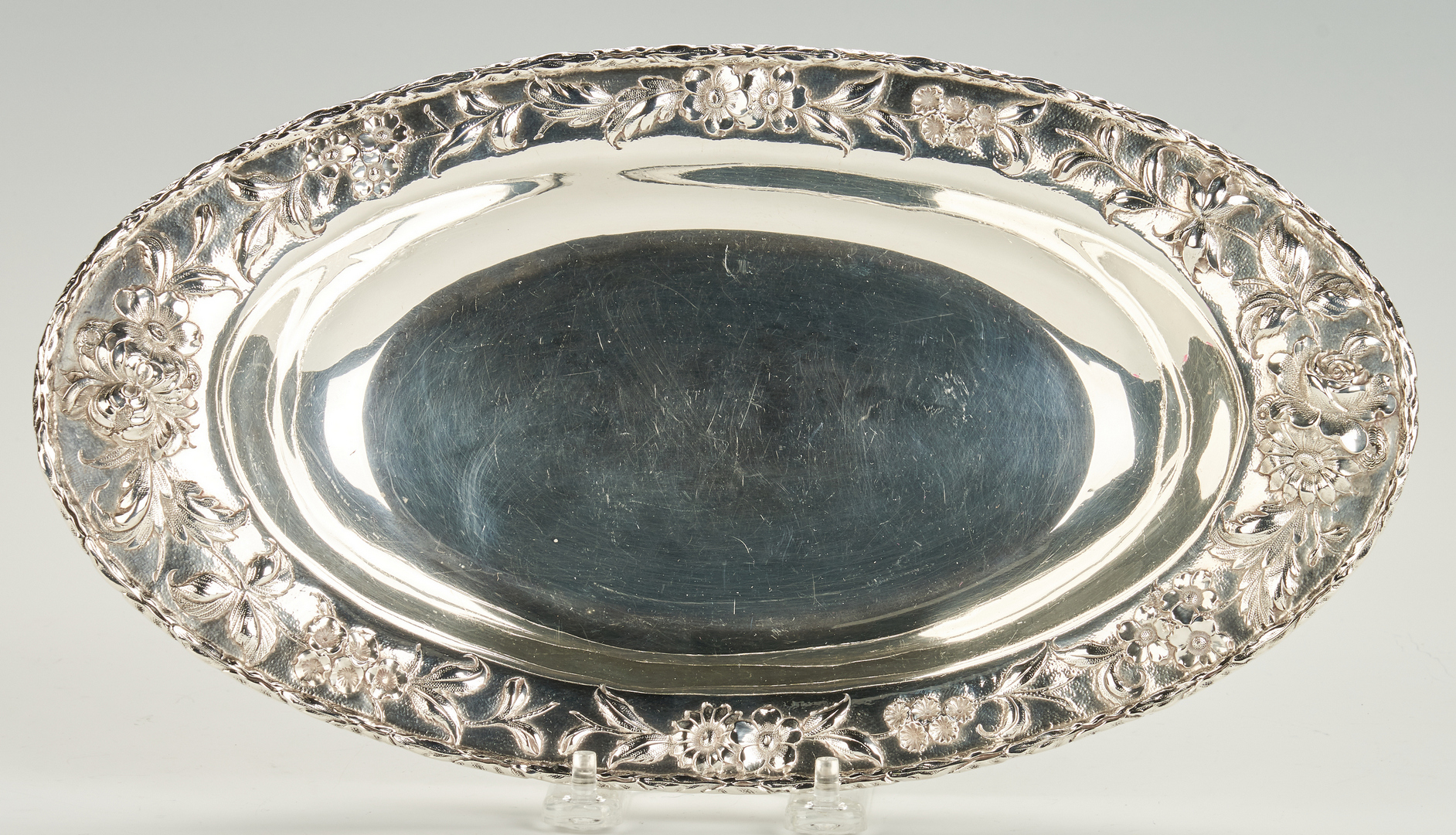 Lot 951: Kirk Repousse Bowl and bread tray